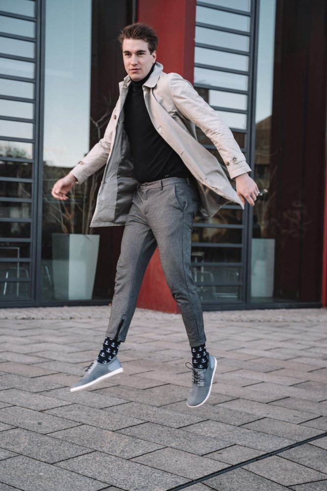 PIQUANT Velours Grey - White