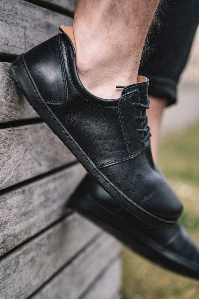 Barfußschuh ZAQQ PIQUANT Nappa Schwarz Barfußschuhe Minimalschuhe