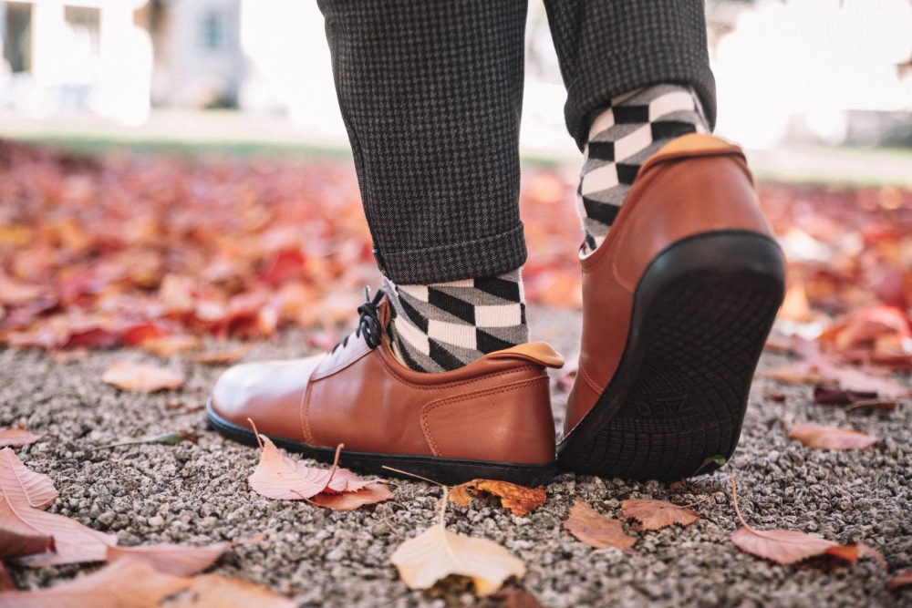 Barfußschuh ZAQQ PIQUANT Nappa Cognac Barfußschuhe Minimalschuhe
