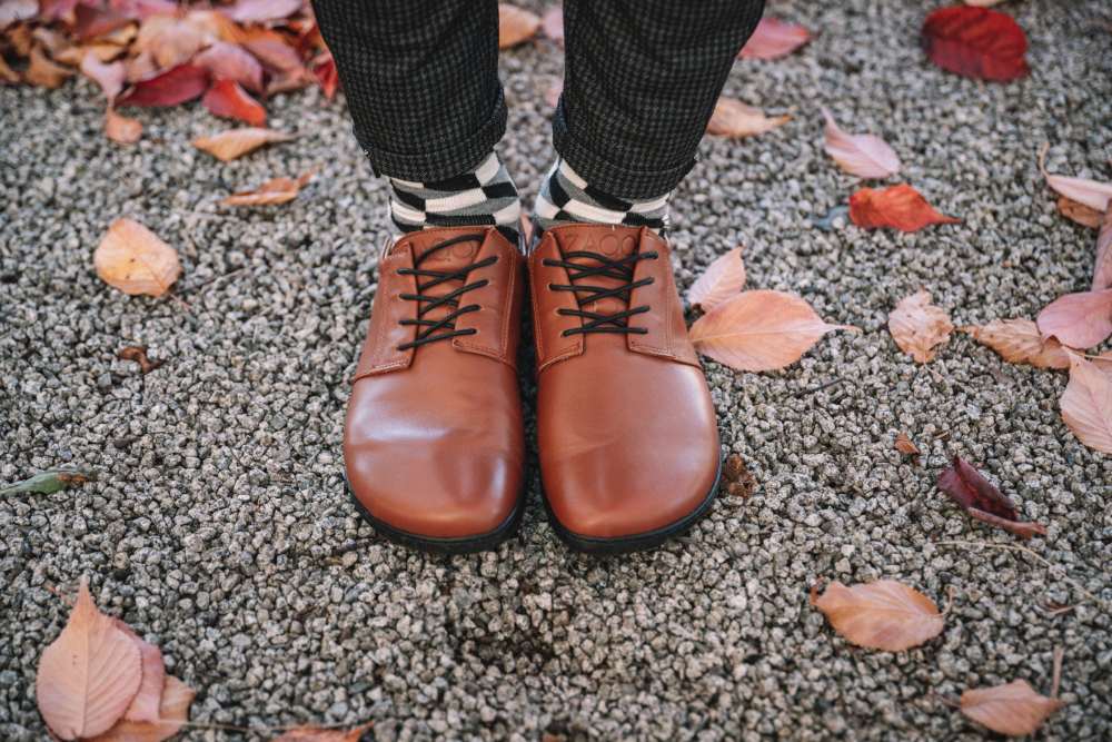 Barfußschuh ZAQQ PIQUANT Nappa Cognac Barfußschuhe Minimalschuhe