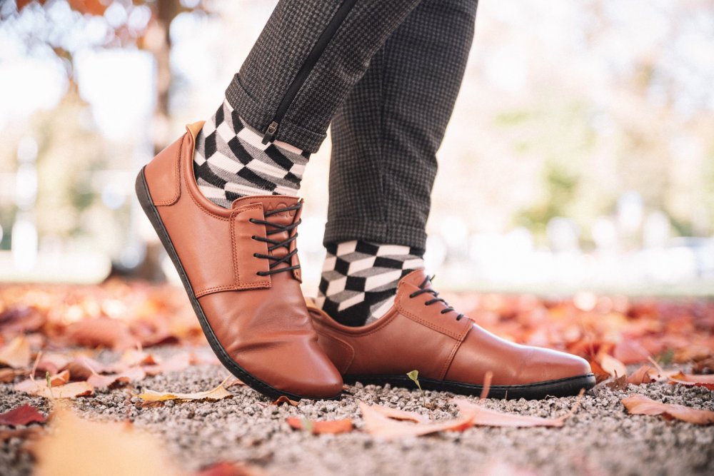 Barfußschuh ZAQQ PIQUANT Nappa Cognac Barfußschuhe Minimalschuhe
