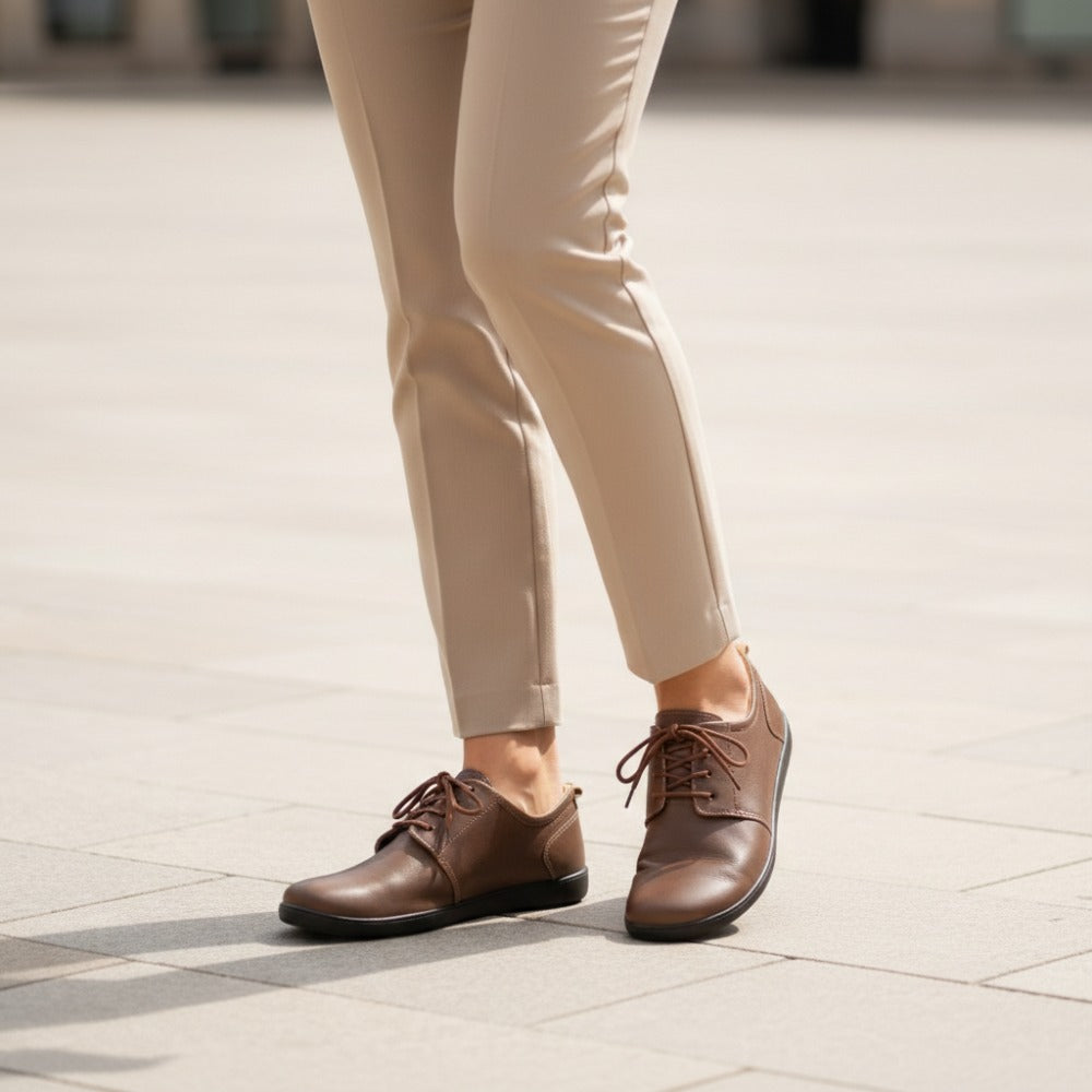 Barfußschuh ZAQQ PIQUANT Nappa Dark brown Barfußschuhe Minimalschuhe