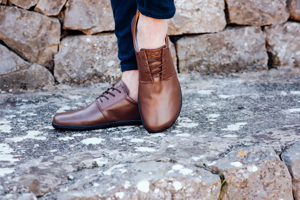 Barfußschuh ZAQQ PIQUANT Nappa Dark brown Barfußschuhe Minimalschuhe